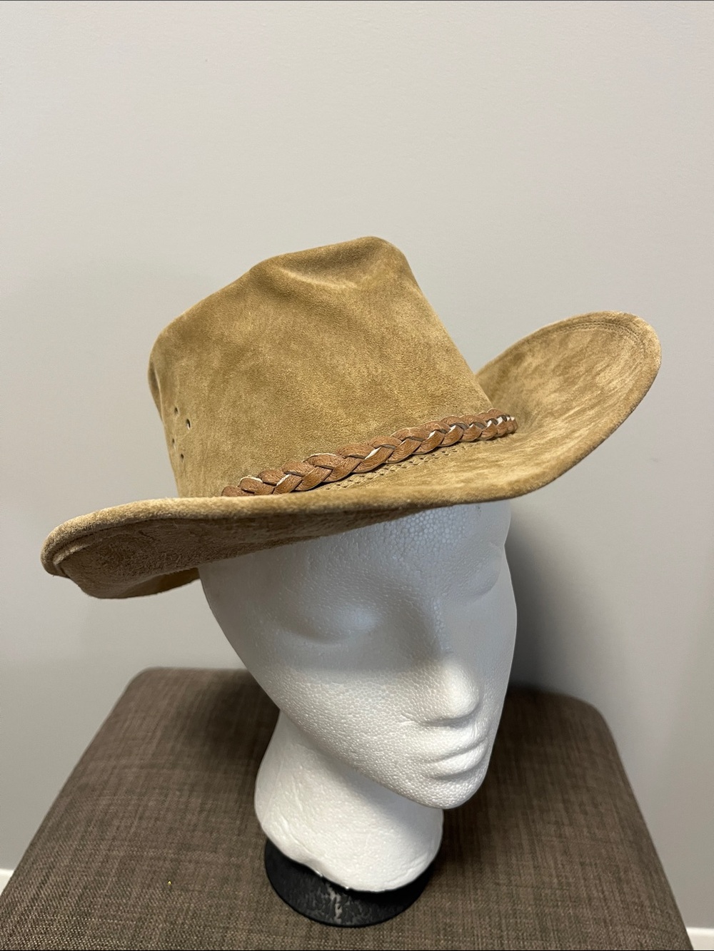 Walkabout Australian Suede Leather Outback Hat - Size S